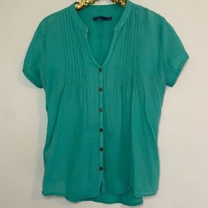 Prana Women’s Ellie Short Sleeve Top Turquoise Size Large